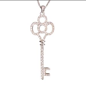 Rhinestone Key Necklace NWOT